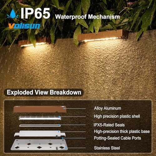 VOLISUN 7 Inch Retaining Wall Lights, 2700K Hardscape Lighting, 16 Pack - Image 4