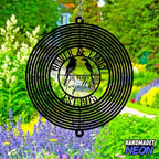 Personalized 50th Wedding Anniversary Lovebirds Metal Outdoor Wind Spinner Lovebirds Hanging Sign Custom Couple Name Spinner Sign Parents Gifts - Image 4