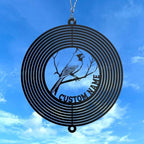 Personalized Cardinal Metal Wind Spinner, Custom Bird Hanging Yard Art, Remembrance Outdoor Decor (Cardinal Garden Wind Spinner) - Image 2