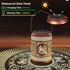 Solar Hanging Lanterns Outdoor Waterproof, 2 Pack Metal Decorative Lights - Image 5