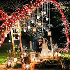 KNONEW 203FT 600LED Green Wire Outdoor Fairy Lights Plug in Red Xmas Decor - Image 4