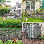 15 Panel No Dig Decorative Garden Fence 32" H x 35.4'L Outdoor Dog Barrier - Image 6