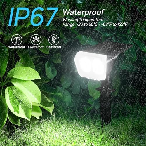 Consciot Solar Spot Lights Outdoor Waterproof, 24 LED Dusk-to-Dawn Solar Outdoor Lights, 2 in 1 Adjustable Wall Lights, Daylight Solar Landscape Spotlights for Garden Yard Wall Walkway, 4 Pack - Image 5