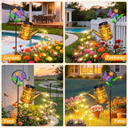Solar Watering Can Lights Outdoor Garden Decor, Large Butterfly Hanging Lantern with Shepherd Hook, Waterproof Garden Lights for Outdoor Landscape Pathway Yard, Mom Grandma Gifts 1pcs - Image 7