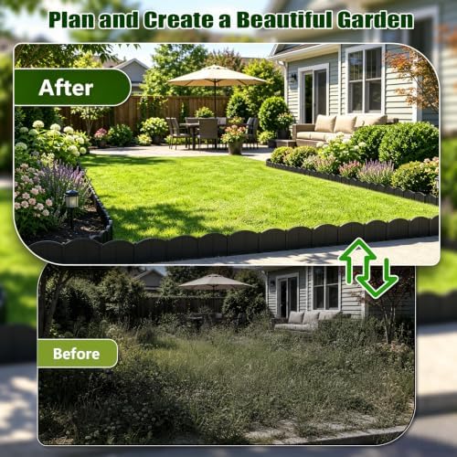 Vashly 40Ft Garden Edging 5.9 in Tall Landscape Edging 40 Pcs Garden Border - Image 3