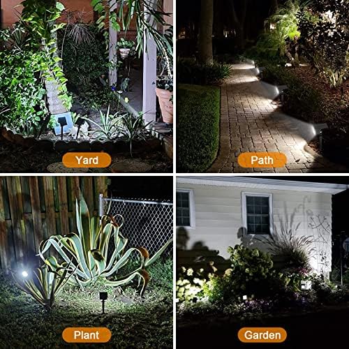 LANSOW Solar Spot Lights Outdoor IP67 Waterproof, 4 Pack/76 LED, Cool White - Image 4