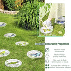 Kunovo 3pcs Garden Décor Stepping Stone, Dimensional Round Walkway Path Stones with Butterflies, Animals or Birds Print, Fun Cute Yard Lawn Step Stone (Size : Butterflies), 58741 - Image 2