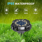 Solar Ground Lights 12 Pack, 4.3" Bright White 16 LEDs Solar Pathway Lights - Image 5