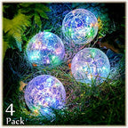 Honoson 4 Pcs Decorative Solar Globe Lights Outdoor Waterproof, 3.9 Inch by Honoson