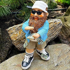 Mood Lab Garden Gnome - Lucky Rich Gnome Statue - 9.25 Inch Tall Lawn Figurine - for Outdoor or House Decor - Image 6