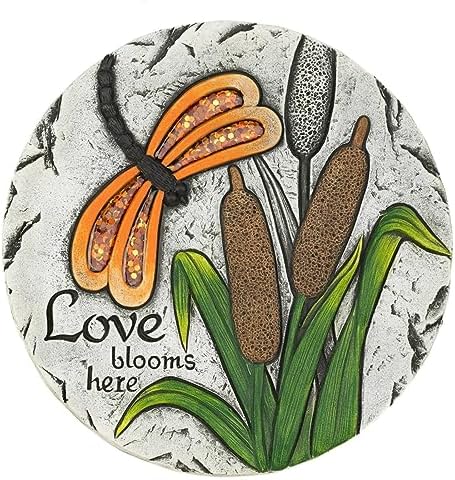 Accent Plus Summerfield Terrace 10018544 Love Blooms Here Stepping Stone, Multicolor by AccentPlus