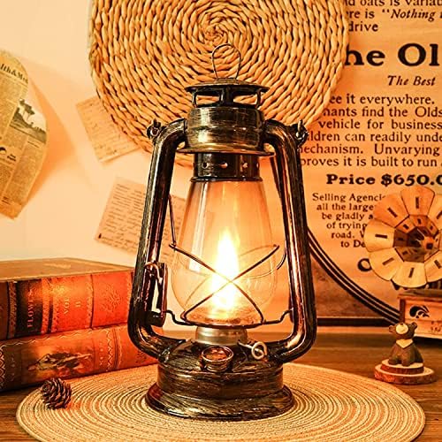 POCHY Classic Oil Lamp 12.2 Inch Oil Lamp Vintage Oil Lantern Metal Hanging Hurricane Lamp for Outdoor Indoor Lighting Use Kerosene Lamp Portable - Image 3