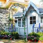 Metal Garden Arch Arbor, 94.5" H x 45.3" W, for Climbing Plants - Image 3