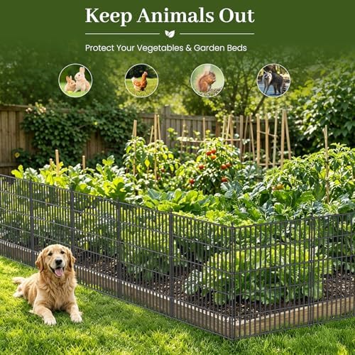 No Dig Garden Fence Outdoor for Yard, 24in (H) x 20ft(L) - Image 3