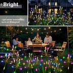 Garden Decor Outdoor Lights, Solar Garden Lights for Christmas Outside 6-Pack Fairy Firework Decorative, Solar Powered Decor for Yard Pathway Flowerbed Planter Balcony Patio, Multicolor - Image 2