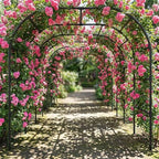 DoCred 88"H x 88"L Garden Arch Trellis, Garden Archway for Climbing Plants - Image 2