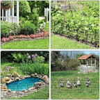 12 Panels Garden Fence, 13.8 ft(L) x 17 in(H) Arched No Dig Fence, Decorative Animal Barrier Fencing with Ground Stake, Rustproof Metal Garden Edging Border for Dog, Rabbit, Outdoor Yard Patio Decor - Image 7