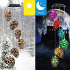 Hummingbird Solar Wind Chimes for Outside - Color Changing LED Outdoor Solar Lights Waterproof Windchimes, Home Garden Patio Yard Porch Decoration (Human Skeleton) - Image 4