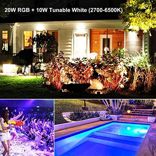 LED Par38 Flood Light Bulb Waterproof Outdoor, Color Changing Light RGBW - Image 6