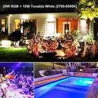 LED Par38 Flood Light Bulb Waterproof Outdoor, Color Changing Light RGBW - Image 6