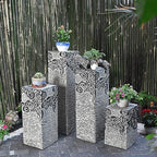 ARCVOX Home Garden Sculpture Columns Pedestal, Faux Stone Finish Floor Ornaments, Landscape Statues for Home Decor, Backyard Decor Pagoda Statue (Size : 27.5in) - Image 2