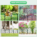 4 Pack Hummingbird Decorative Garden Fence Metal Hummingbird Design Metal Arch Garden Fence Border for Yard Patio Flower Bed Lawn Outdoor Landscape Decoration Animal Barrier Fence for Garden - Image 6