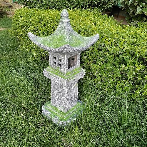 31.5’’High Japanese Moss-Covered Pagoda Statue - Image 5