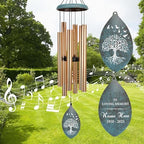 ASTARIN Sympathy Wind Chimes Personalized, Tree Life Sympathy Gifts Wind Chime for Loss of Loved Mom/Dad, Commemorative Wind Chimes for Condolences/Funeral, Outside Decor(Produced in Texas) - Image 6