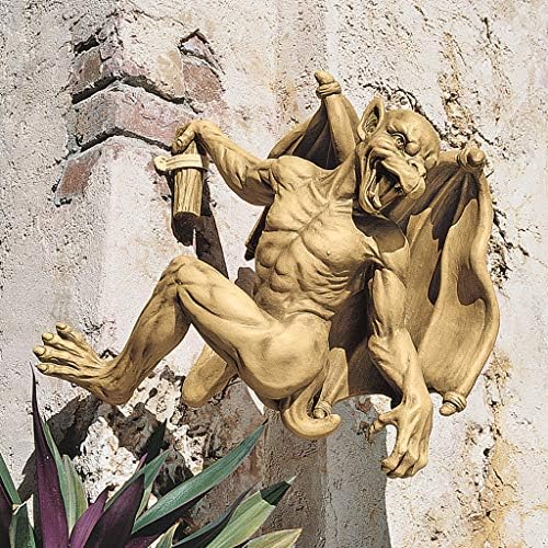 Design Toscano Gaston the Gothic Gargoyle Climber Wall Mount Hanging Statue, Medium, 13 Inches Tall, Cast Stone Resin, Gothic Stone - Image 6