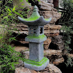 31.5’’High Japanese Moss-Covered Pagoda Statue - Image 2