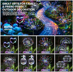 PEVOROS Solar Firework Fairy Garden Lights Outdoor, Colorful, 8 Pack - Image 2