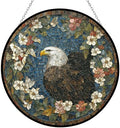 9.84 Inch Flowers Eagle Stained Glass Window Hanging Suncatcher Suncatcher Stained Glass Christmas Halloween by Unknown