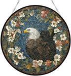 9.84 Inch Flowers Eagle Stained Glass Window Hanging Suncatcher Suncatcher Stained Glass Christmas Halloween by Unknown