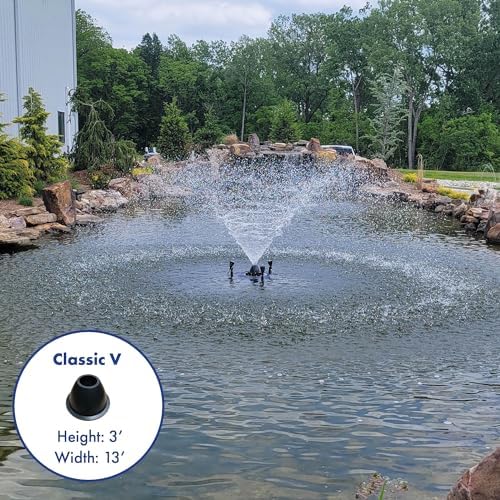 Half Off Ponds 1/2 HP 5000 GPH Floating Aerating Fountain LED 100 Ft Cord - Image 6