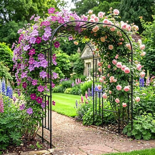 87in H Tall Garden Arch Trellis for Climbing Plants Outdoor - Image 4