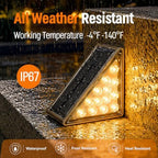 Blue Solar Lights for Outside, Solar Deck Lights Outdoor Waterproof, Step - Image 3