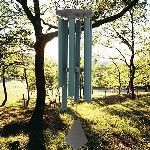 Large Wind Chimes for Outside 36 inch Green Deep Tone Garden Gift Outdoor - Image 6