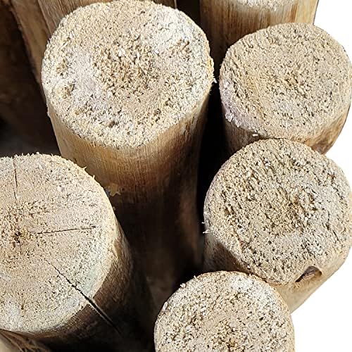FOREVER BAMBOO Natural Eucalyptus Wood Solid Log for Garden Border Edging Landscaping Borders Lawn 72 in L x 12 in H x 1.25 in D - Image 3
