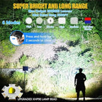 2000000 Lumens Rechargeable Spotlight with Tripod, Large - Image 2