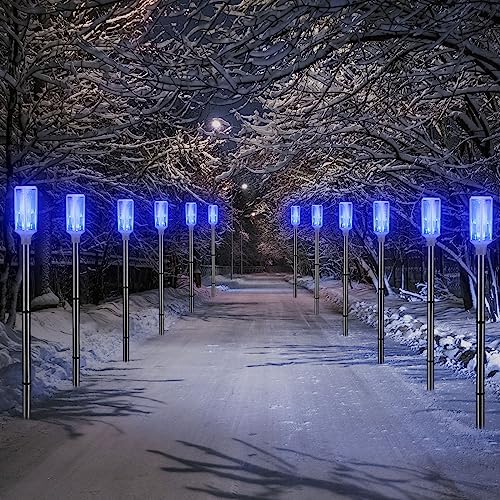 Macarrie 4 Pcs Driveway Marker Lights,37" Driveway Reflectors, Blue - Image 5