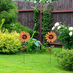 Flower Garden Stakes Metal Spring Yard Sign Decorative Sunflower Plant Stake Lawn Art Patio Decor Pathway Ornaments Indoor Outdoor Decoration (36" Hx2) - Image 2