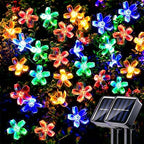 Solar String Flower Lights Outdoor 2 Pack 200 LED 80Ft Multi-Color Christmas Fairy Lights with 8 Lighting Modes, Waterproof Solar Lights Outdoor for Garden Christmas Wedding Xmas Tree Decoration by LightUpYourLife