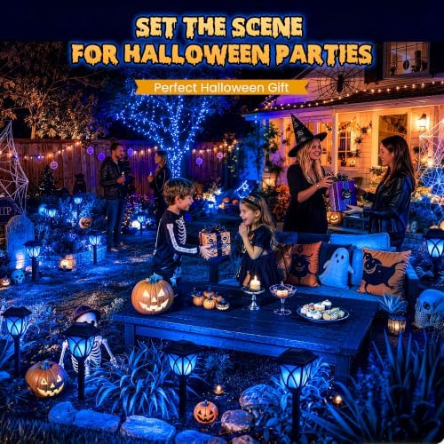 GIGALUMI Solar Halloween Lights Outdoor Decor, Solar Pathway Lights 8 Pack - Image 5