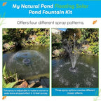 100W Floating Solar Pond Fountain Pump Kit for Ponds Deeper Than 3 Feet and At Least 10 Feet Wide - Image 5