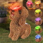 Dog Statues Outdoor Decor, Solar Lights Outdoor Statue Garden Decorations by PaLuQiYa