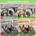 Thrivinest 10 Pack Animal Barrier Fence, No Dig Fence Decorative Fences, 17in(H) x10ft(L) Rustproof Metal Small Garden Fence Border for Dogs Rabbits, Bottom Blocker for Outdoor Yard Patio, White - Image 3