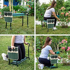 Foldable Garden Kneeler Gardening Bench with Soft Kneeling Pad for Gardening Flowers and Vegetables Balcony Care Potted Plants Yard Cleaning Home Cleaning - Image 3