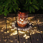 2 Pack Solar Butterfly Lanterns Outdoor Hanging Decor Lantern,Waterproof Hollow Out Retro Metal Decorative Garden Light,Graceful Decoration for Patio,Yard,Landscape,Festival - Image 2