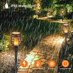 LUYE Low Voltage Torch Landscape Lights Wired Flickering Flames Torches Pathway Lights 12V Outdoor Torch Lighting with Connector Waterproof Landscape Lighting for Christmas Yard Decoration (8Pack) - Image 5