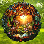 Books of Jungle Deer Acrylic Suncatcher - Image 3